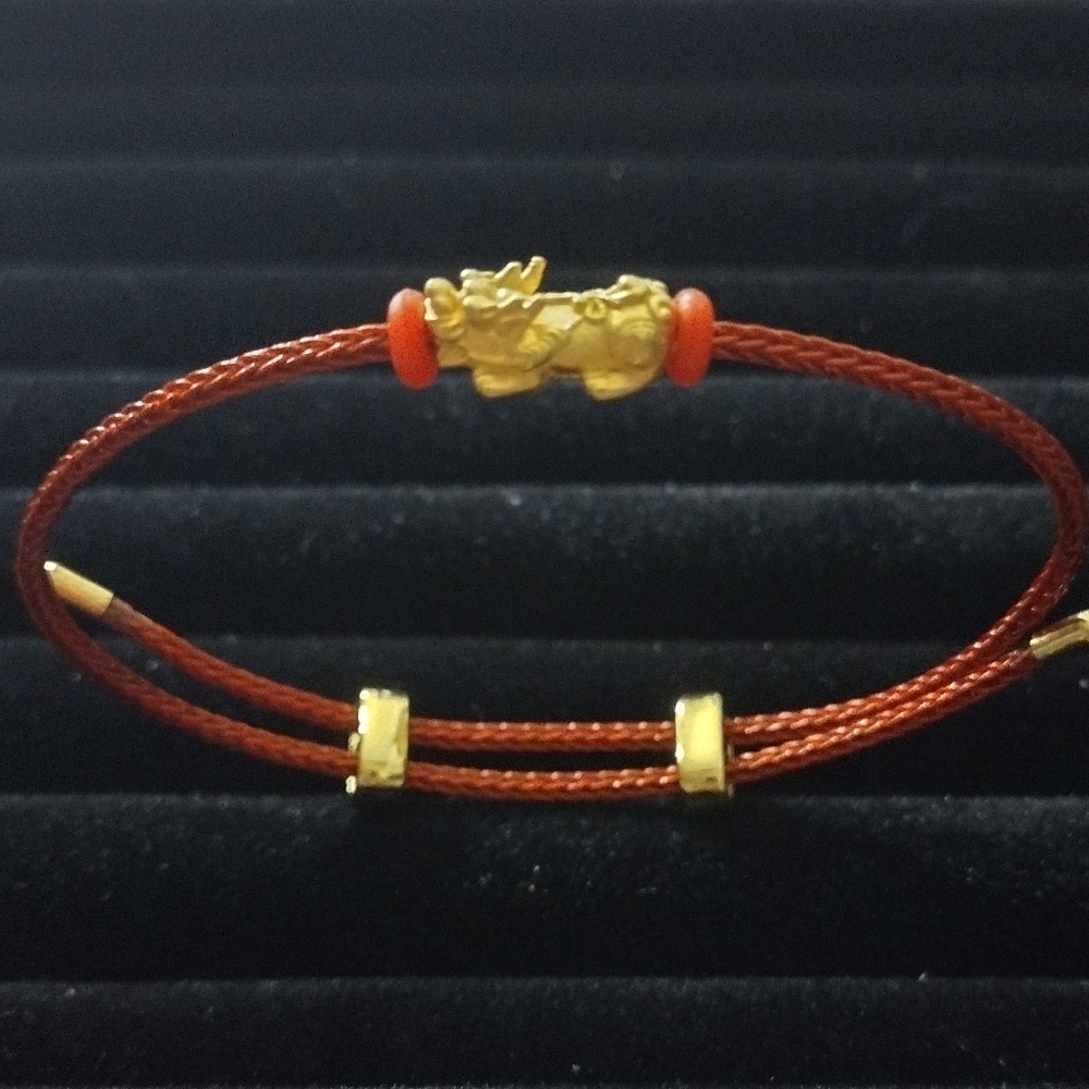 SOLD: Genuine 24kt Foodog bracelet